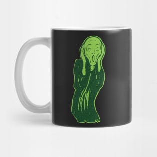 The Scream  minimalized Lollipop Green Mug